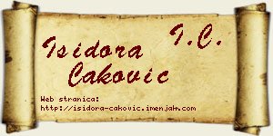 Isidora Caković vizit kartica